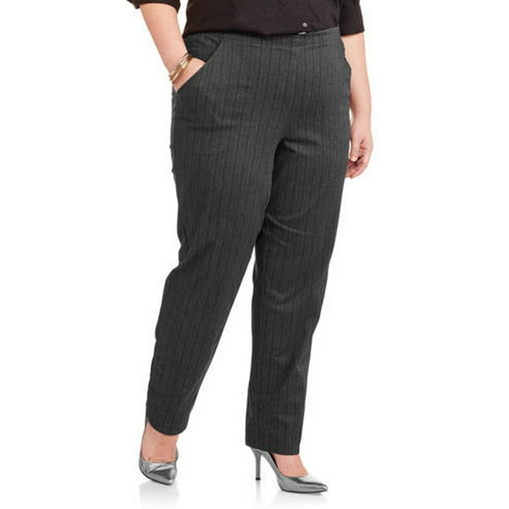 Just My Size - Women's Plus-Size 2-Pocket Stretch Pull-On Pants ...