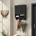 thumbnail image 4 of Topbuy, Black, Medium Density Fiberboard, Wall Mounted Cabinet, 23.50 x 8.50 x 29.50 in, 4 of 9