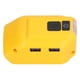thumbnail image 1 of Convertidor De Luz De Trabajo De Cargador De Batería DCB090 Con Puertos USB Duales, Adecuado Para Baterías De Litio De 14 V - 22V, Luz De Emergencia De Salida De 12 V Para, 1 of 7