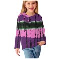 thumbnail image 5 of Gpaecead Girls 2025 Spring Shirts Long Sleeve Prints Shirts Cute Crewnecks Tops Dressy Casual Blouses Clothes Purple, 5 of 6