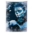 thumbnail image 3 of Ambesonne Colorful Tablecloth Rectangular Table Cover, Roses Snowflakes, 52"x70", Pale Grey and Pale Blue, 3 of 4