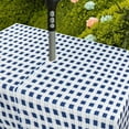thumbnail image 2 of Waterproof Outdoor Tablecloth with Umbrella Hole for Rectangle Table 60x84inch Plaid Patio Table Cloth with Zipper, 2 of 5