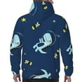 thumbnail image 7 of Fotbe Men's Hoodie with Space Dinosaur Pattern - Kangaroo Pocket Pullover Hooded Sweatshirt, Perfect for Daily Wear, Travel, and Home-Small, 7 of 7