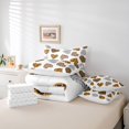 thumbnail image 5 of Feelyou Cartoon Love Heart Bedding Comforter Set 7 Pieces for Teen, Fashion Leopard Print Full Bedding Set, Chic Abstract Stripe Reversible Fitted Sheet Flat Sheet, Luxury Bedroom Decor, 5 of 7