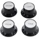thumbnail image 1 of Perillas de 2 tonos Metric Reflector 2 Tone para guitarra eléctrica Les Paul Sg, color negro, 1 of 5