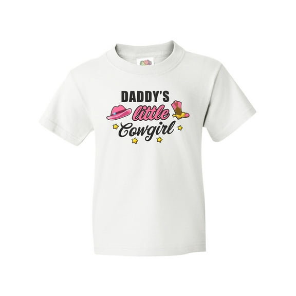 Inktastic Daddys Little Cowgirl with Cowgirl Hat and Boots Youth T-Shirt