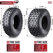 Kymco MXU 150 250 270 300 Full Set WANDA Sport ATV Tires 21x7-10 & 22x10-10