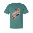 thumbnail image 1 of Wild Bobby, Cute Lunar Space Turtles, Animal Lover, Garment-Dyed Washed Look Short Sleeve T-Shirt, Emerald, 2XL, 1 of 3