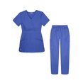 thumbnail image 1 of Sivvan Womens Scrub Set - Multi Pocket Cargo Pants & Stylish Mock Wrap Top, 1 of 6