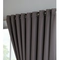 thumbnail image 3 of DecoSource - 2 Wall-to-Wall Blackout Grommet Curtains Panels - 132 Inch Long with Tiebacks - Total Size 216 Inch Wide (108 Each Panel) - Solid Thermal Insulated 108" x 132", Charcoal, 3 of 5
