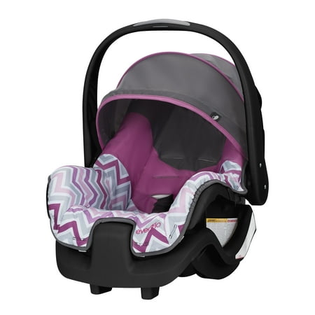 Evenflo Nurture 22 lbs Infant Car Seat, Chevron Purple