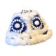 thumbnail image 2 of Sombrero de pescador de felpa sintética, talla única, bonito y cálido para adolescentes y niñas. Azul blanco, 2 of 6