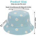 thumbnail image 2 of Sombrero De Pescador para Mujer - Sombrero De Pescador De Algodón Reversible Sol De Playa Sombreros De Cubo Plegables De Doble Cara Gorra Estética con Estampado De Margaritas para Mujeres Adolescentes, 2 of 5