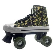 Roces Boys Casual Quad Roller Skates Camo Front Stopper Sneaker Style (12 jrm)