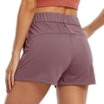 thumbnail image 3 of adviicd Femmes Robe Shorts Femmes Casual Taille Haute Large Jambe Workwear Shorts avec Poches Violet, XXXXL, 3 of 4