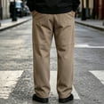 thumbnail image 4 of HomeDM Mens Athletic Sweatpants with Pockets Workout Casual Hiking Pants Khaki Elastic Waist Athletic Joggers Size 3XL, 4 of 6