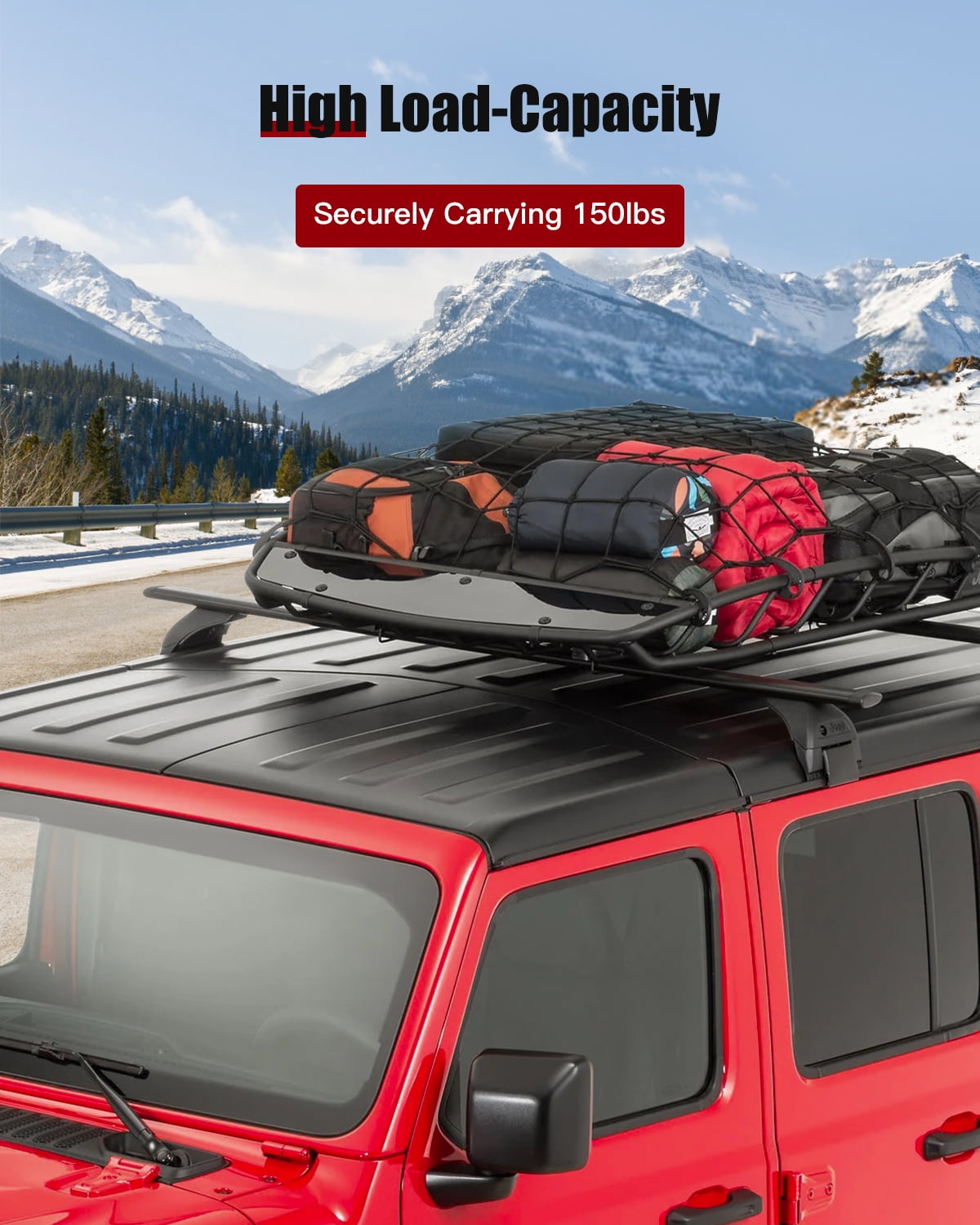 cciyu Rooftop Cargo Rack Crossbars for Toyota Tacoma Double Cab 2005-2021 Lightweight, Black