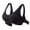 Black, variant on Women Sports Bras Wireless Wide Strap Push up Molded Bralette Lightly T-Shirt Bras Breathable Workout Underwear