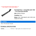 thumbnail image 2 of Fuel Tank Brace - Compatible with 1968 - 1972 Chevy Chevelle 1969 1970 1971, 2 of 2