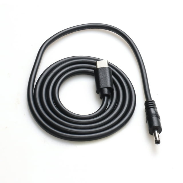 Black 1m 5v to 12v Type c Male to Dc35135 Tuning Fork Male Decoy Output Step-up Cable for Wifi Router