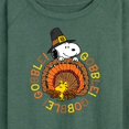 thumbnail image 3 of Peanuts - Gobble Gobble-Adult Women's Lightweight French Terry Long Sleeve Shirt, 3 of 6