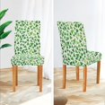 thumbnail image 3 of Yayeee 2 Pack Dining Chair Covers Stretch Parson Chairs Slipcovers Seat Protector, Green Dot Triangles Pattern, 3 of 6