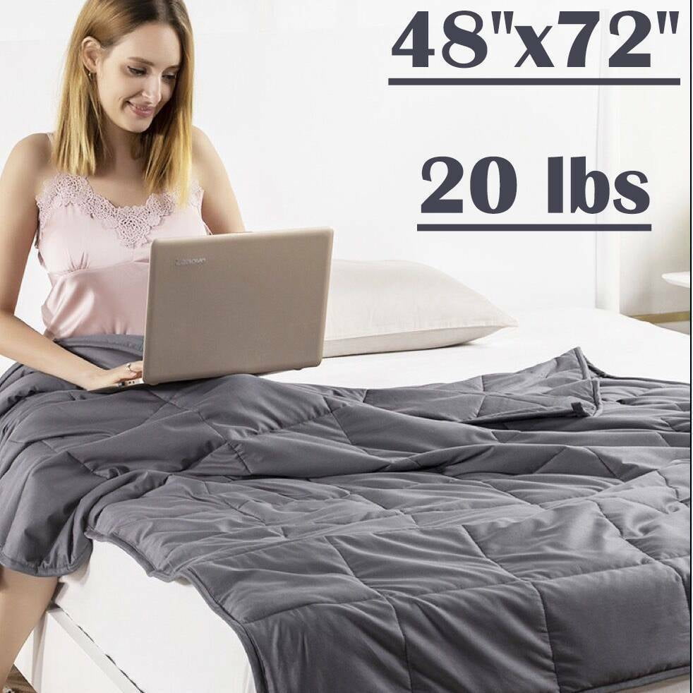 48x72" Weighted Blanket Full Queen Size Reduce Stress 20lb - Walmart.com