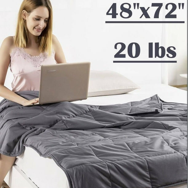 48x72" Weighted Blanket Full Queen Size Reduce Stress 20lb - Walmart