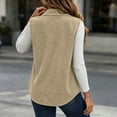 thumbnail image 6 of Fnooota Womens Corduroy Vests, Spring Fall Front Buttons Lapel Collar Sleeveless Outerwear with Pockets Khaki Size S-2XL, 6 of 8