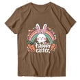 thumbnail image 2 of Ounisa Womens Short Sleeve T Shirt Crew Neck Easter Bunny Printed Cotton Loose Fit Casual Summer Stylish Tops S-2XL, 2 of 5