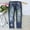 Green, variant on Whlbf Womens Ripped Bell Bottom Plus Size Jeans Elastic Waist Flared Jean Pants Size L
