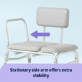 thumbnail image 2 of Medline Shower and Bathtub Chair Transfer Bench, Sturdy, 400 lb Weight Capacity, Aluminum, Gray, Padded, 2 of 8