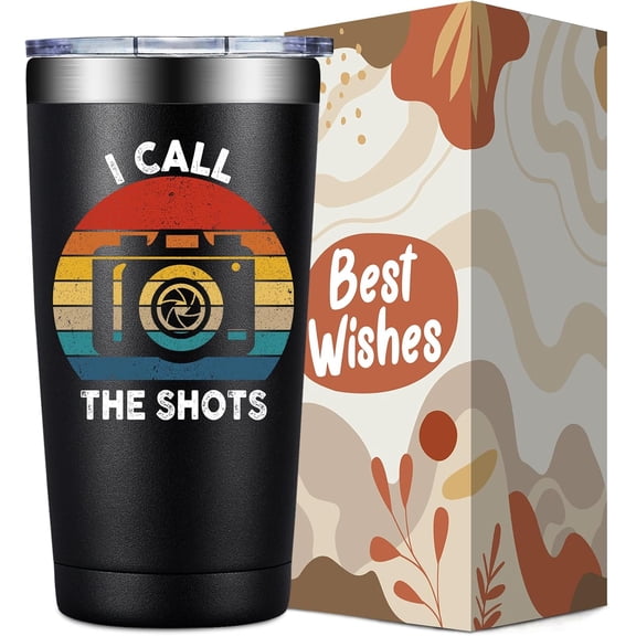 Photographer Gifts for Men Women - Photography Gifts for Photographers - Christmas Birthday Gift for Photography Camera Lovers - 20oz I Call The Shots Tumbler Cup
