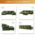 thumbnail image 4 of Wiilayok 114" U-Shaped Sectional Sofa,Chenille Modular 4 Seat Sofa Set for Living Room,Convertible L Shaped Sofa Couch Set with Chaise Lounge, Ottoman and Pillows, 4 of 8