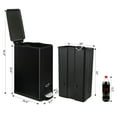 thumbnail image 2 of Arlopu 13.2 Gallon Trash Can, Step on Slim Kitchen Trash Can Stainless Steel, Black, 2 of 9