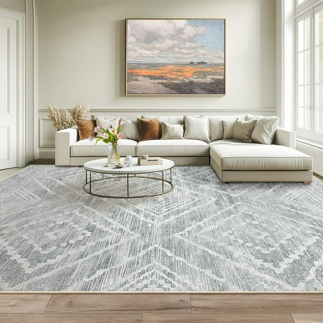 BESTSWEETIE Area Rug 2x6 for Living Room Southwest Washable Rugs Western Aztec Soft Low Pile Non Slip Print Pattern Indoor Carpet for Bedrooms Dining Room, Red Orange