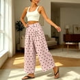thumbnail image 6 of acuever Women's Loose Fit Polka Dot Wide Leg Pants - High Waisted Casual All-Match Trousers Women's Pants, 6 of 6