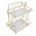 thumbnail image 1 of Countertop Storage Rack, Double Layer Waterproof Counter Organizer Shelf with Toothbrush Holder, Electric Toothbrush Organizer for Bathroom, 1 of 7