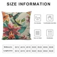 thumbnail image 5 of GOSMITH Hummingbirds Throw Pillow Cover Colorful Flying Bird Tropical Exotic Lily Floral Green Leaves Cozy Square Cushion Case for Men Women Room Home Decor, 5 of 5