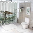 thumbnail image 7 of Orinice Turtle Seaweed Bathtub Bathroom Decor Set with Hooks, Colorful Luxurious Graphic Print Polyester Fabric Shower Curtain, 100% Waterproof Washable Bathroom Shower Curtain Set 36x72, 7 of 7