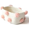 thumbnail image 1 of Cesta de almacenamiento tejida de algodón Decoración Artículos diversos Caja de acabado Rosa S Afortunado Sencillez, 1 of 5