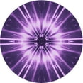 thumbnail image 1 of Ahgly Tapis Rond Lavable en Machine Intérieur Transitionnel Violet, 7 Pieds Rond, 1 of 7