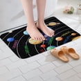 thumbnail image 4 of Solar System Non Slip Bath Mat for Outer Space Shaggy Absorbent Floor Mat Decorative Universe Planet Printed Flannel/Imitation cashmere Bathroom Rugs Galaxy Constellation Bathroom Floor 16"x24", 4 of 6