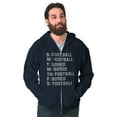 thumbnail image 3 of Bored Football Sport Schedule Zip Hoodie Sweatshirt Men Brisco Brands X, 3 of 6