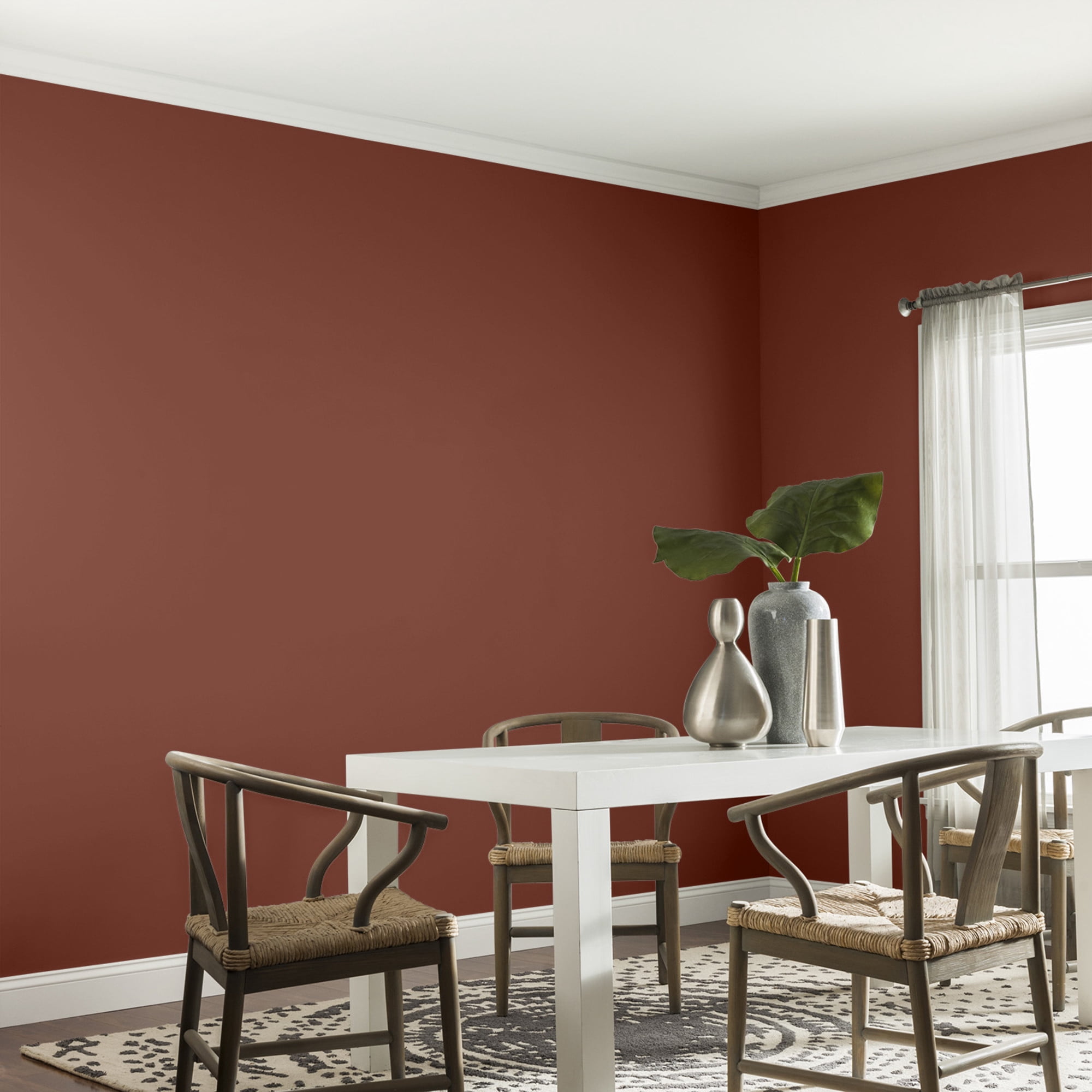 Glidden HEP Warm Mahogany / Red, Eggshell Interior Paint with Primer, 1 Quart