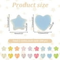thumbnail image 2 of 200 Pcs Star Heart Cabochons 2 Styles Colorful Plastic Love Beads Flatbacks Scrapbooking Embellishments Nail Charms for Card Making Cell Phone Decoration Mixed Color, 2 of 7
