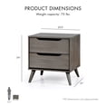 thumbnail image 5 of Furniture of America Belkor Wood 2-Piece Chest and Nightstand Set in Gray, 5 of 5