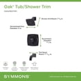 thumbnail image 5 of Symmons S5692STN15TRM Oak Tub And Shower Trim Package - Nickel, 5 of 7