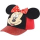 thumbnail image 1 of Gorra de béisbol con orejas de Minnie Mouse de Disney para niños de 2 a 4 años, color rojo, 1 of 6