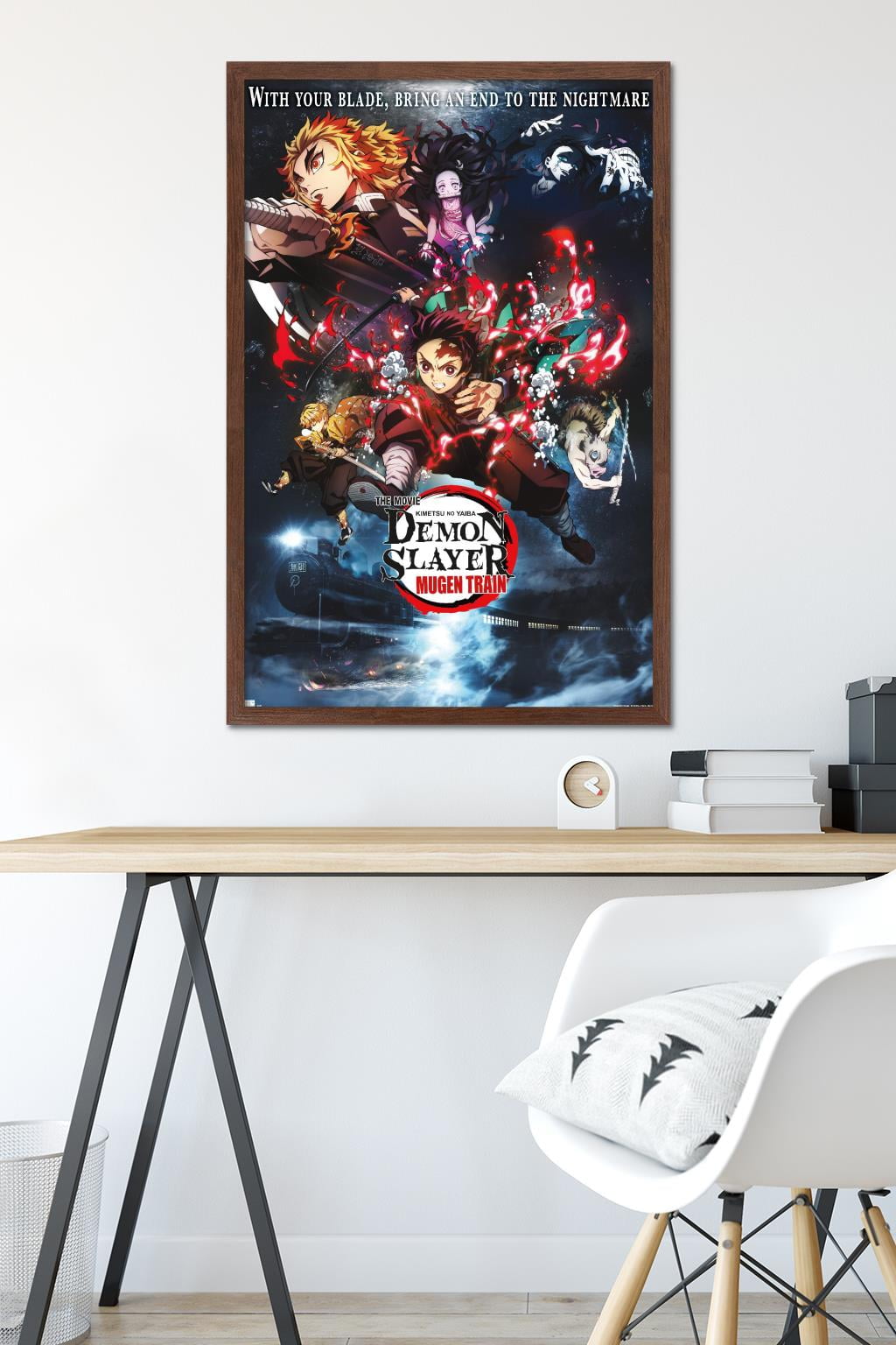 Demon Slayer: Mugen Train - Collage One Sheet Wall Poster, 22.375" x 34" Framed